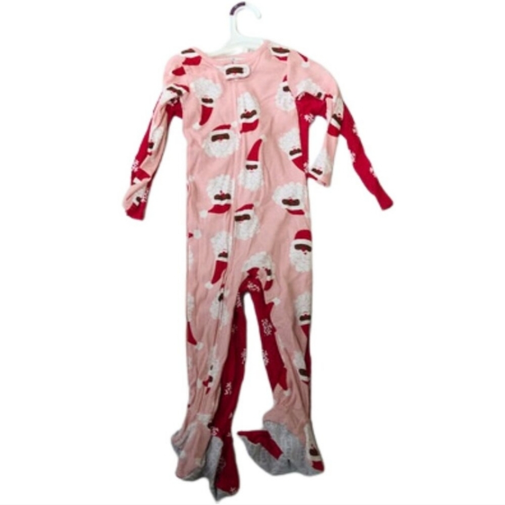 Carter's Toddler 2T-4T Snowflake Reindeer / Santa Footed Pajama Set ❄️🎄🎁